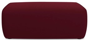 Poggiapiedi burgundy con rivestimento in velluto Kapua – Makamii
