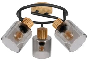 Brilagi - Faretto HYGGE 3xE14/15W/230V legno di Hevea/fumé