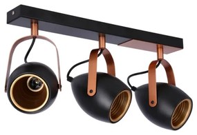 Luce Spot ANICA 3xE14/40W/230V nero/rame