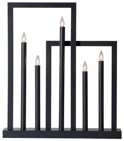 Eglo 410952 - Candeliere natalizio FRAME 5xE10/3W/230V nero