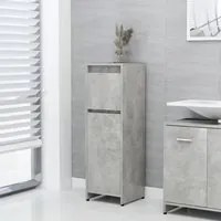 Armadio da Bagno Grigio Cemento 30x30x95 cm in Truciolato 802664