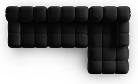 Divano in velluto nero 285 cm Bellis - Micadoni Home