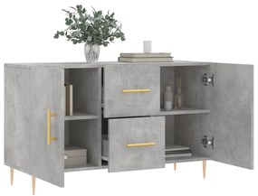 Credenza grigio cemento 100x36x60 cm in legno multistrato