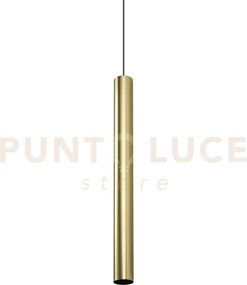 Look round sospensione 1 luce attacco gu10 d.6x70cm ottone