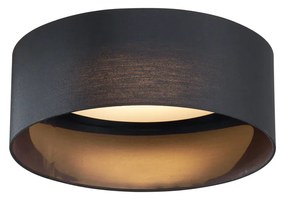 Plafoniera moderna nera trasparente 40cm incl. LED dimmerabile a 3 livelli - Sue