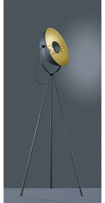 Lampada da terra Chewy in metallo grigio scuro, altezza 160 cm - Trio