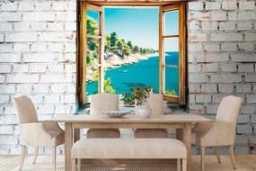 Carta da parati – Vista su paesaggio da sogno in grigio