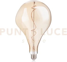 Lampadina attacco e27 in vetro carsh ambra 4 w 320 lm 2200 k d.16cm