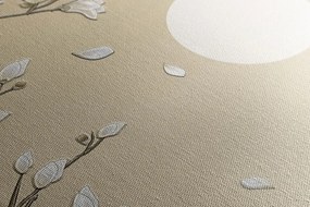 Quadro su tela – Uccellini sul ramo dell'albero