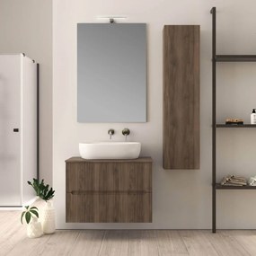 Mobile bagno cannettato 80 cm finitura noce Palermo