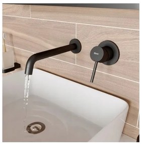 BAT-B0969 - Miscelatore per lavabo da incasso LUNGO nero opaco