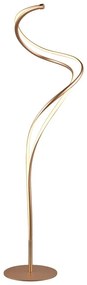 Lampada da terra a LED con paralume in metallo color oro (altezza 160 cm) Nala - Trio Select