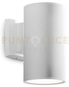 Ges1004- applique in alluminio 1 luce attacco e27 colore bianco ip65