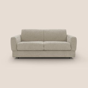 Happy Divano letto matrimoniale con materasso h18 cm in tessuto impermeabile T10 beige