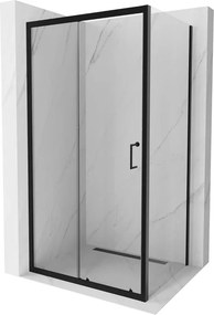 Mexen Apia cabina doccia scorrevole 100 x 90 cm, trasparente, nera - 840-100-090-70-00