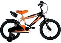 Bicicletta per Bambino 14 2 Freni Sportivo Arancio Neon e Nero