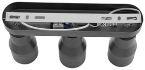 Faretto da soffitto rotondo colore canna di fucile GU10 50 mm 3 luci - Stanley