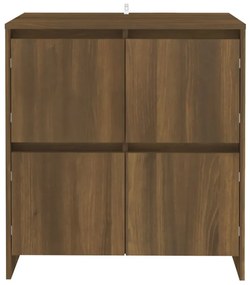 Credenza rovere marrone 70x41x75 cm in truciolato