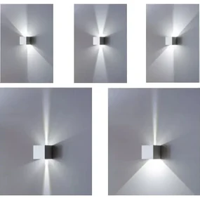 Hotshot ISYLUCE antracite mm100x100x100 LED 16W 3000K fasci regolabili IP54