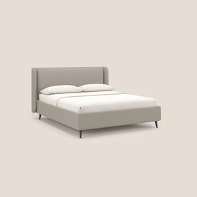Nadine letto contenitore di design e comfort Italiano in tessuto impermeabile T19 panna