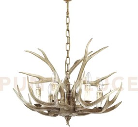 Chalet lampadario a sospensione artigianle in resina e legno decoro...