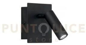 Applique a parete led dickens orientabile nera 2,2w 220lm 3000k 11x...