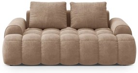 Divano marrone chiaro con rivestimento in velluto 175 cm Linz – Cosmopolitan Design