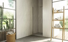 Box doccia 100 cm a nicchia vetro temperato 6 mm 195 H cromo Linje