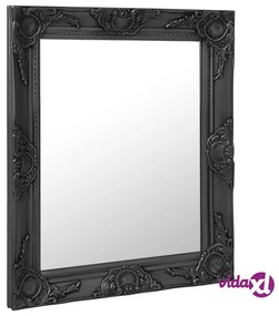 vidaXL Specchio da Parete Stile Barocco 50x60 cm Nero