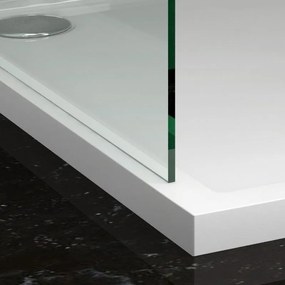 Kamalu - piatto doccia 100x80 ultra slim bianco in acrilico