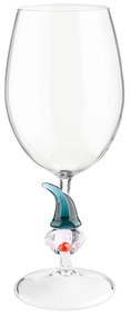 Calice vino gnomo ottanio in vetro borosilicato