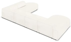 Divano angolare beige in tessuto bouclé (angolo destro) Jodie - Micadoni Home