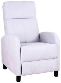 Poltrona relax Comoda sistema recliner manuale in tessuto Grigio