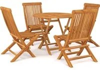 Set da Pranzo da Giardino 5 pz in Legno Massello di Teak 3059579