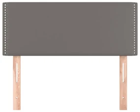 Testiera grigio 100x5x78/88 cm in similpelle