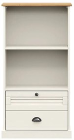 Libreria vigo 60x35x114,5 cm in legno massello di pino bianco