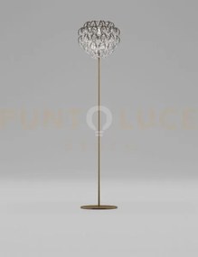 Giogali lampada da terra cristallo argento e bronzo opaco 1 luce at...