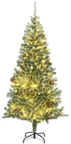 Albero di Natale Artificiale con 300 LED Palline e Neve, Albero di Natale Artificiale con 300 LED Palline e Neve 240 cm III