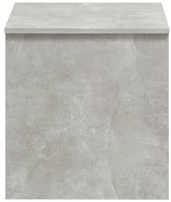 Tavolino grigio cemento 102x50,5x52,5 cm in legno multistrato