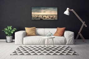 Stampa quadro su tela Paesaggio acquatico 100x50 cm