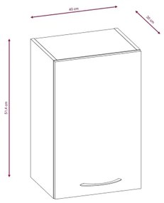 Cucina VALERIA 240 cm, marrone/rovere sonoma