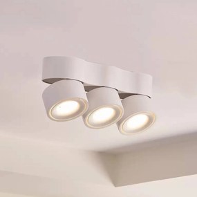 Faretto a soffitto LED Rotari Arcchio, dimmerabile, Bianco / Opale, Soggiorno / Sala da pranzo, Alluminio, Moderno, Plafoniera LED
