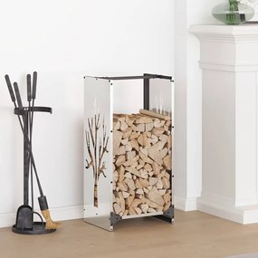 Rastrelliera Per Legna Da Ardere 40x30x80 Cm İn Acciaio Inox /