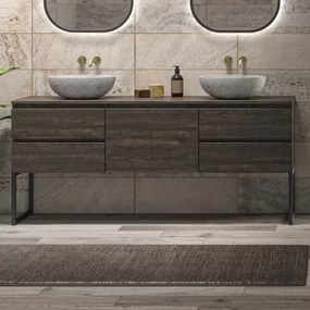 Mobile bagno a terra 180 cm con 5 cassetti SP-180P5 - KAMALU