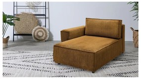 Modulo divano in velluto a coste color senape, angolo sinistro Nihad modular - Bobochic Paris