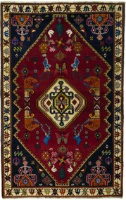 Shiraz Tappeto 200x130 Rosso (Iran) Annodato A Mano