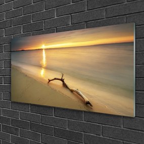 Quadro in vetro Paesaggio di Ocean Beach 100x50 cm