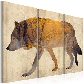 Quadro The Wandering Wolf  Colore Marrone, Dimensioni e Misure 120x80