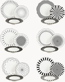 Servizio di piatti in New Bone China Alice, 6 persone, set da 18