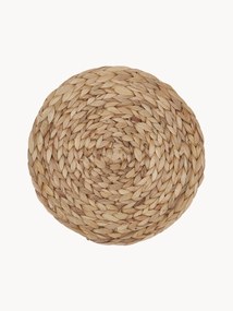Set di 4 tovagliette rotonde in fibra naturale Wanda